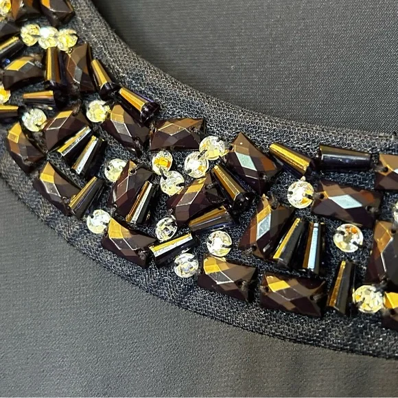 Catherines Midnight Dazzle Mesh Flyaway Dress Sz 1X Petite Navy Sparkly - Picture 5 of 10